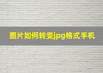 图片如何转变jpg格式手机