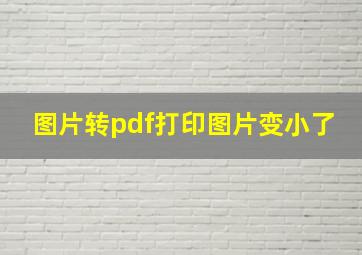 图片转pdf打印图片变小了