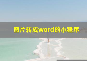 图片转成word的小程序