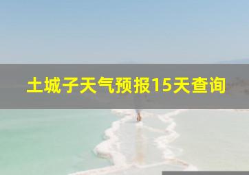 土城子天气预报15天查询