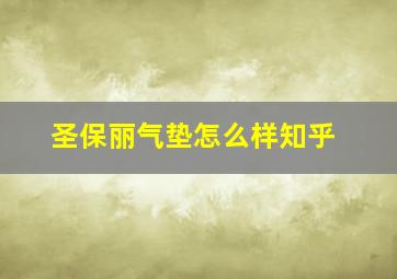 圣保丽气垫怎么样知乎