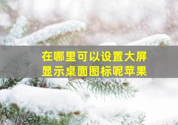 在哪里可以设置大屏显示桌面图标呢苹果