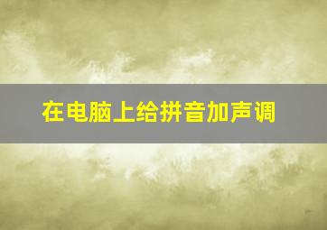 在电脑上给拼音加声调