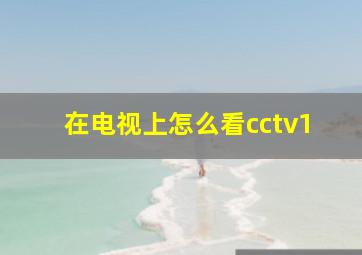 在电视上怎么看cctv1