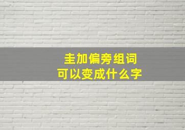 圭加偏旁组词可以变成什么字