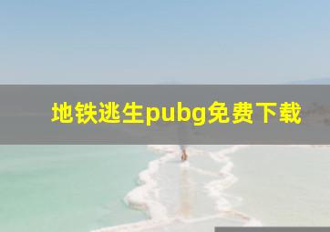 地铁逃生pubg免费下载