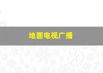 地面电视广播