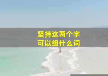 坚持这两个字可以组什么词