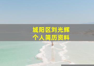 城阳区刘光辉个人简历资料