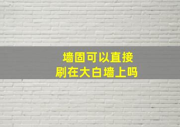 墙固可以直接刷在大白墙上吗