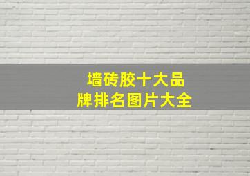 墙砖胶十大品牌排名图片大全