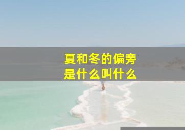 夏和冬的偏旁是什么叫什么