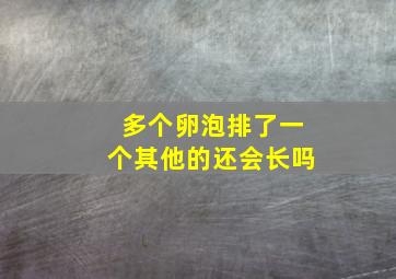 多个卵泡排了一个其他的还会长吗