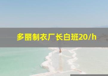 多丽制衣厂长白班20/h