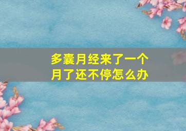 多囊月经来了一个月了还不停怎么办