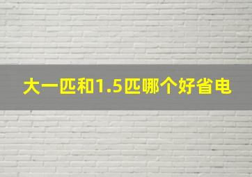 大一匹和1.5匹哪个好省电