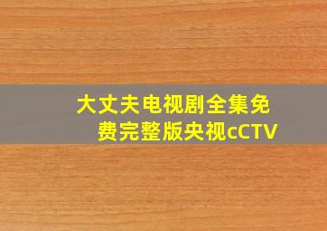 大丈夫电视剧全集免费完整版央视cCTV