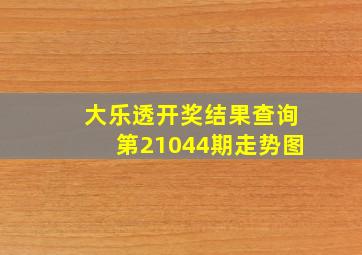 大乐透开奖结果查询第21044期走势图