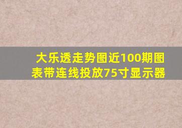 大乐透走势图近100期图表带连线投放75寸显示器