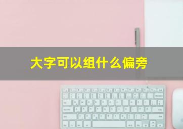 大字可以组什么偏旁