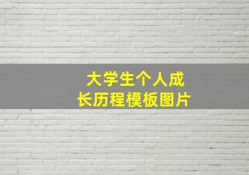 大学生个人成长历程模板图片