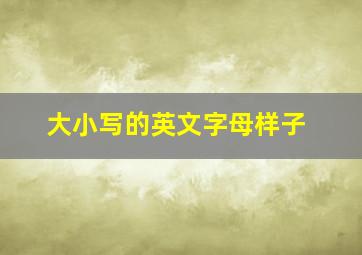 大小写的英文字母样子