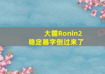 大疆Ronin2稳定器字倒过来了