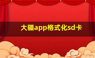 大疆app格式化sd卡