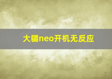 大疆neo开机无反应