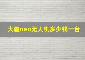 大疆neo无人机多少钱一台