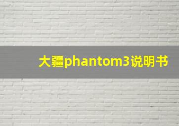 大疆phantom3说明书