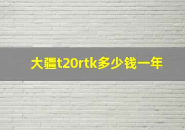 大疆t20rtk多少钱一年