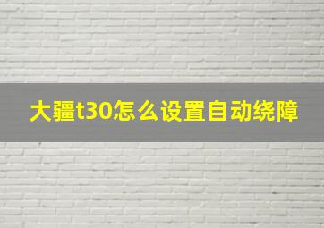 大疆t30怎么设置自动绕障