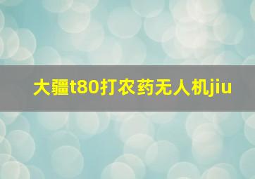 大疆t80打农药无人机jiu