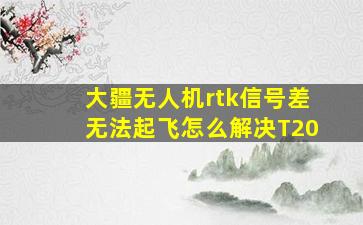 大疆无人机rtk信号差无法起飞怎么解决T20