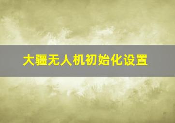 大疆无人机初始化设置