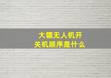 大疆无人机开关机顺序是什么