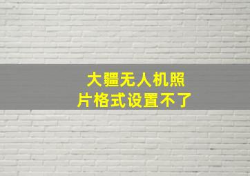 大疆无人机照片格式设置不了