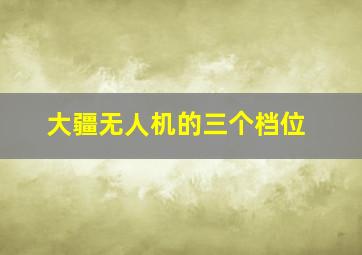 大疆无人机的三个档位