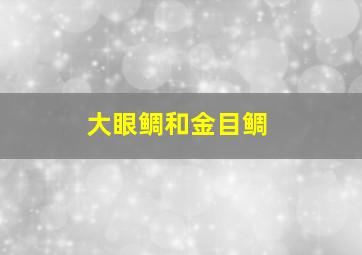 大眼鲷和金目鲷