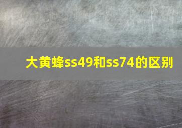 大黄蜂ss49和ss74的区别