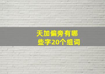 天加偏旁有哪些字20个组词