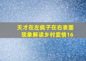 天才在左疯子在右表面现象解读乡村爱情16