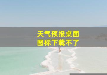 天气预报桌面图标下载不了