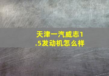 天津一汽威志1.5发动机怎么样