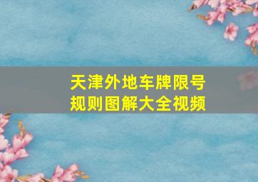 天津外地车牌限号规则图解大全视频