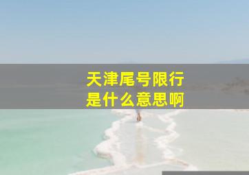 天津尾号限行是什么意思啊