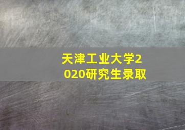 天津工业大学2020研究生录取