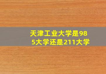 天津工业大学是985大学还是211大学