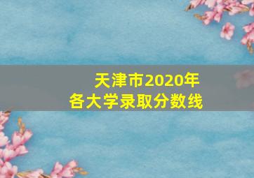 天津市2020年各大学录取分数线